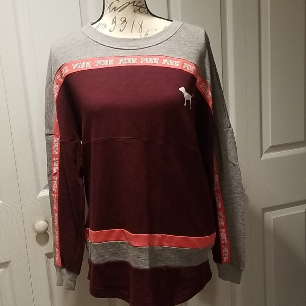 New Victoria's Secret pink ruby crew sweatshirt sm